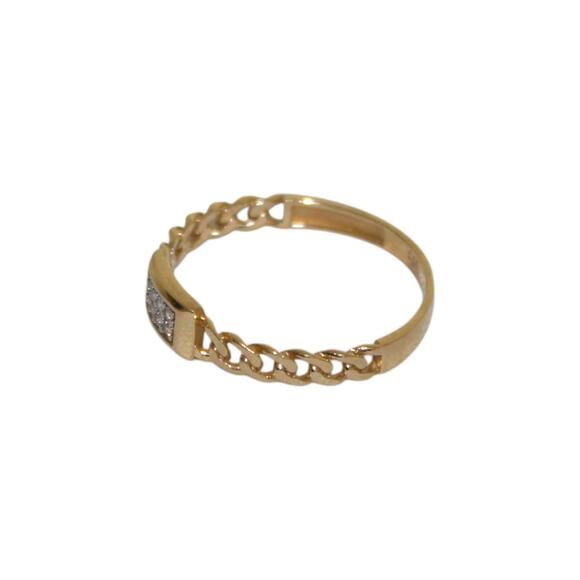 14k Solid Gold Stacking Chain Ring 1.37 Grams Size 8.5 - Picture 6 of 11